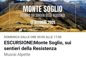 ESCURSIONE MONTE SOGLIO - sui sentieri della Resistenza