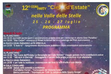 12&#176; Star Party - &quot;Cielo d&#39;estate - Nella valle delle stelle&quot;