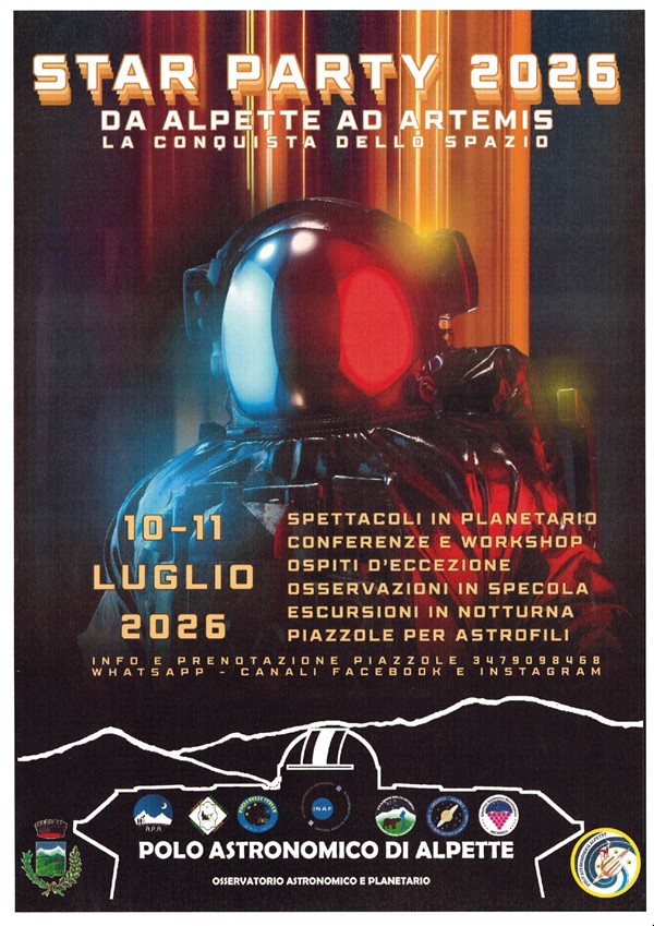 Star Party 2026 - Da Alpette ad Artemis - La conquista dello spazio