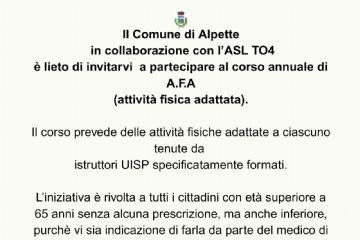 Corso annuale di A.F.A. (Attivit&#224; Fisica Adattata)